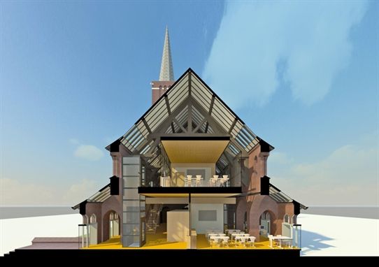 Ontwerp van een school in ee kerk