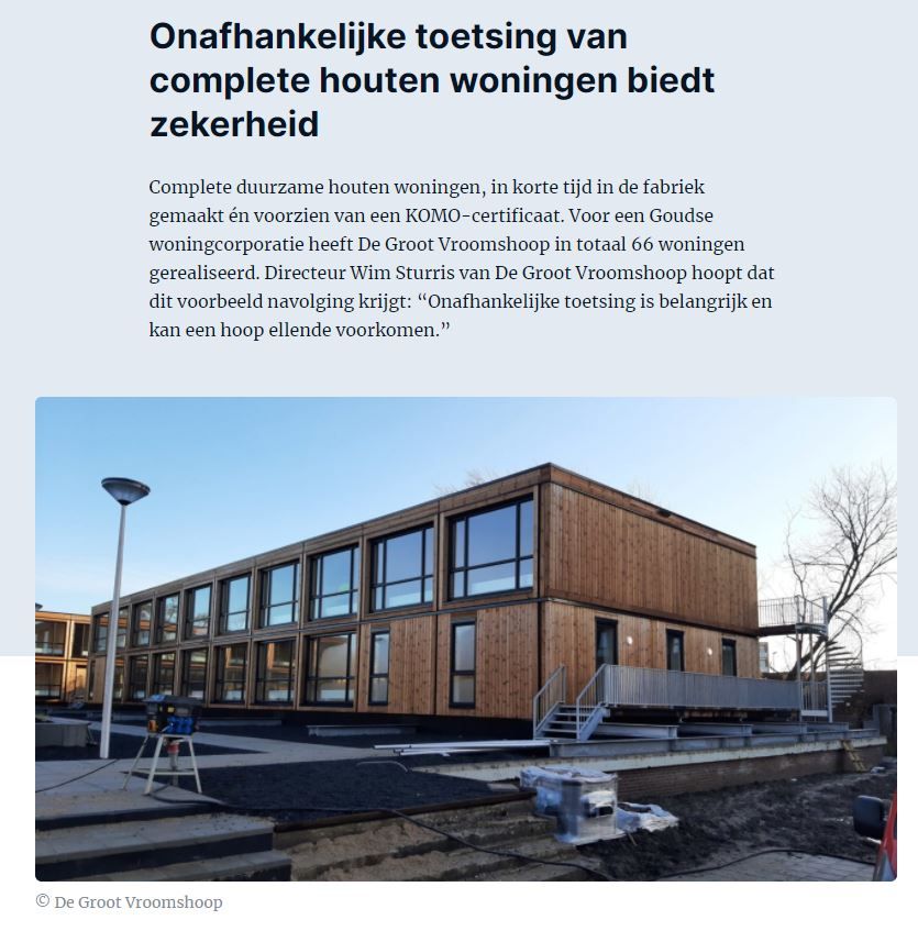 Brochure over houten woongebouwen