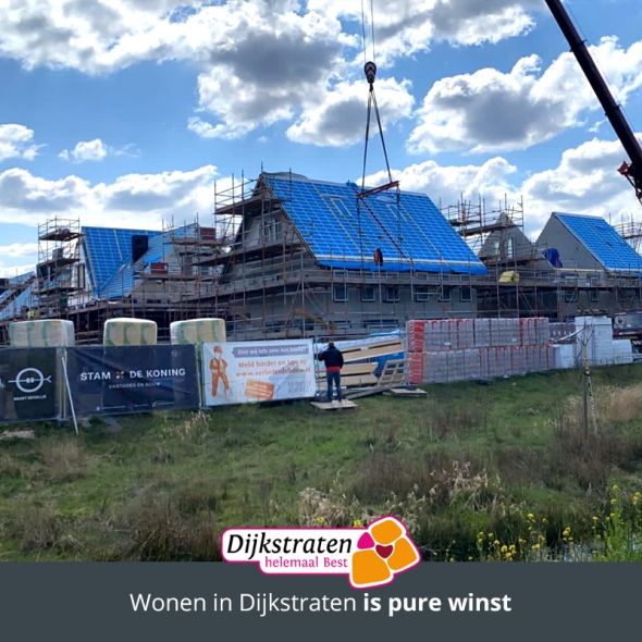 Een woonwijk in aanbouw