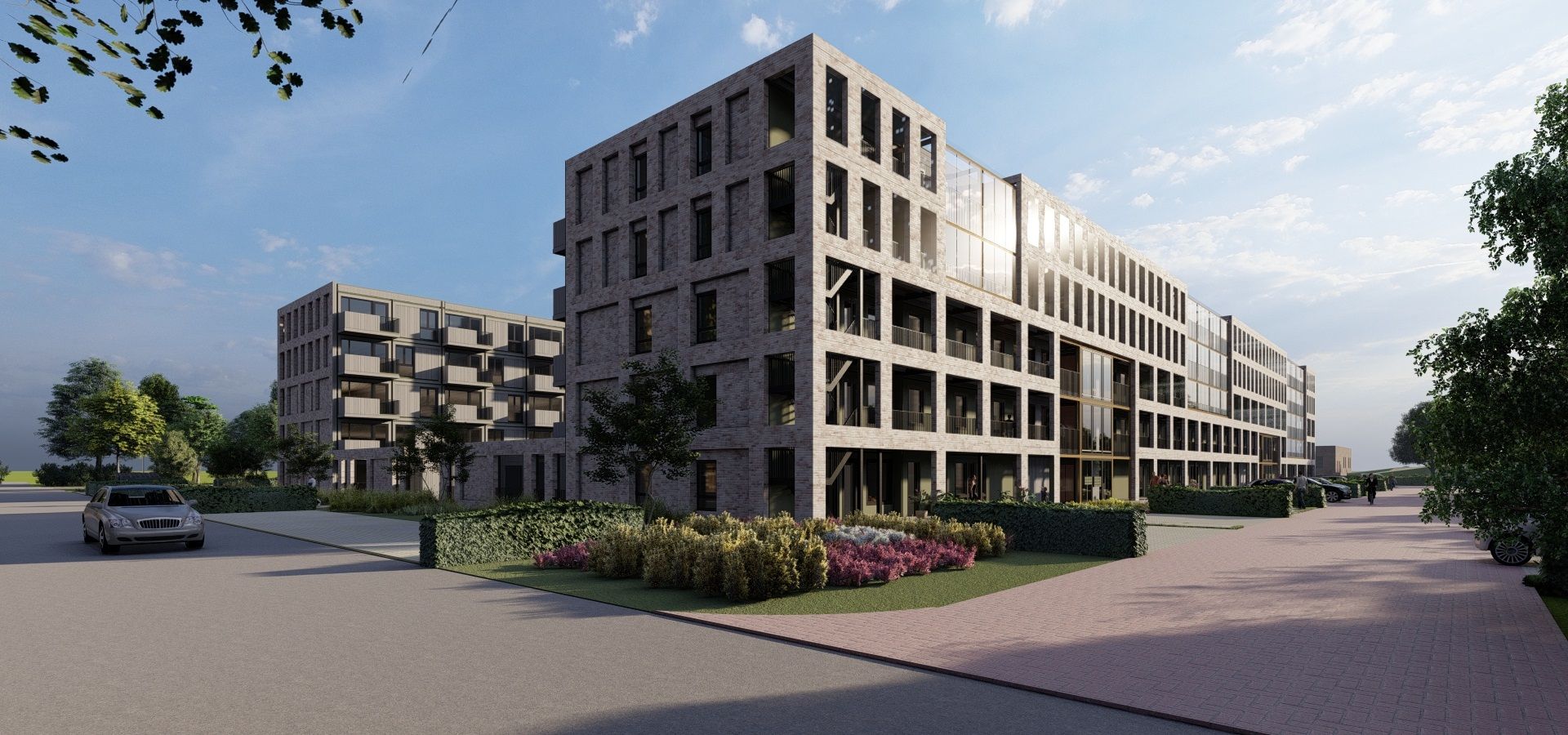Voorkant van groot houtenwoongebouw aan Koelmalaan