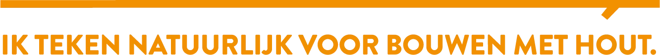 Ik teken natuurlijk voor bouwen met hout slogan