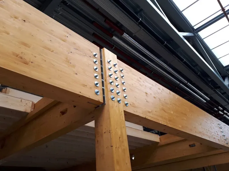 Houten bouwconstructie voor BIC